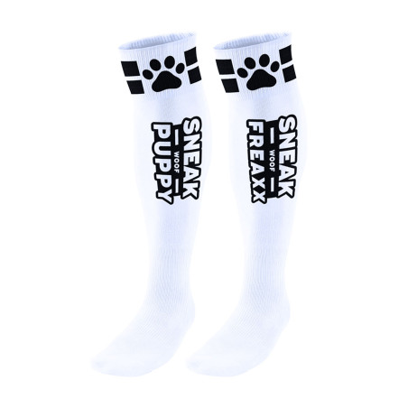 Chaussettes hautes PUPPY TUBE Blanc-Noir