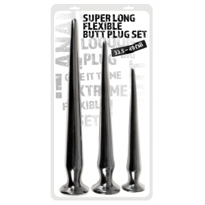 Kit 3 Plugs Longs FLEX PLUG Noirs