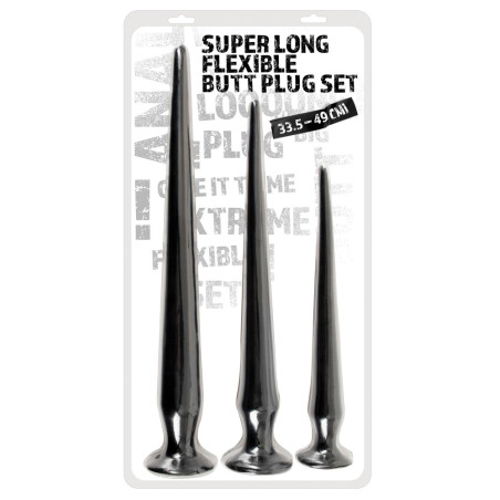 Kit 3 Plugs Longs FLEX PLUG Noirs