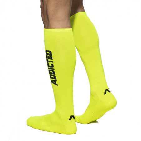 Chaussettes hautes NEON SOCKS Addicted Jaune
