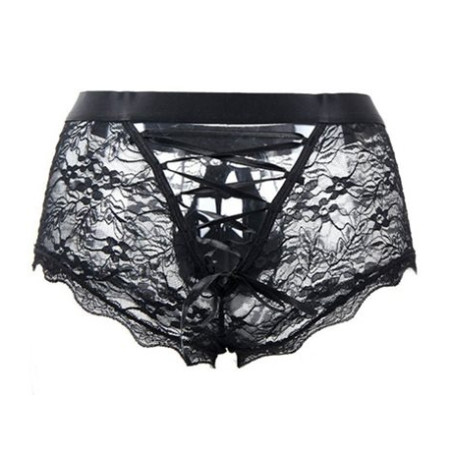 Boxer ouvert en dentelle LACIEN Noire