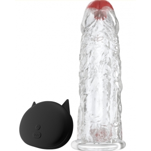 Gaine de pénis vibrante SLEEVE CAT 14 x 4cm
