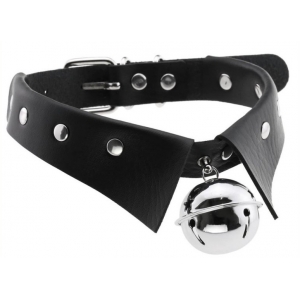 Collier ras de cou avec Grelot JING Noir