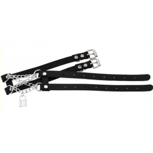 Collier Ras de cou PENDANT LOCK Noir
