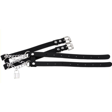 Collier Ras de cou PENDANT LOCK Noir