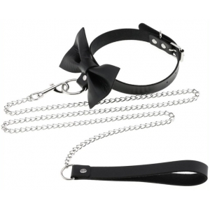 Collier Laisse BOWY SLAVE Noir