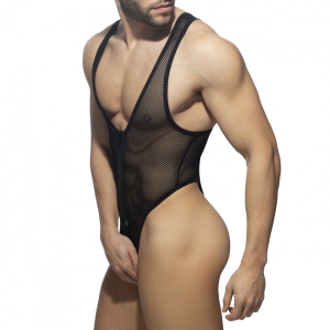 Body String ZIP MESH THONG Noir