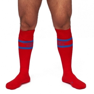 Chaussettes hautes URBAN FOOTBALL SOCKS Rouge-Bleu