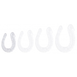Double Gode Transparent U JELLY S 13.5 x 3cm
