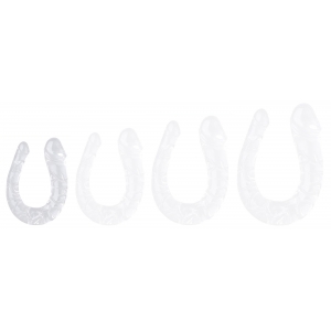 Double Gode Transparent U JELLY S 13.5 x 3cm