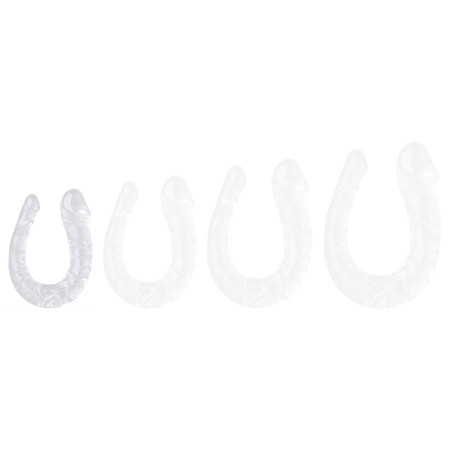 Double Gode Transparent U JELLY S 13.5 x 3cm