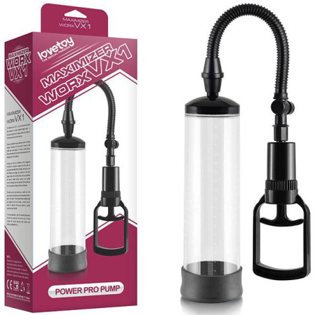 Pompe à pénis Maximizer Worx de 20 cm élastique noir
