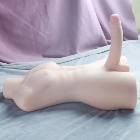 Masturbateur Buste avec Pénis articulé BIG TORSO Sexe de 18cm