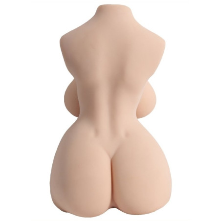 Masturbateur Buste avec Pénis articulé SHEMALE Sexe de 17cm 