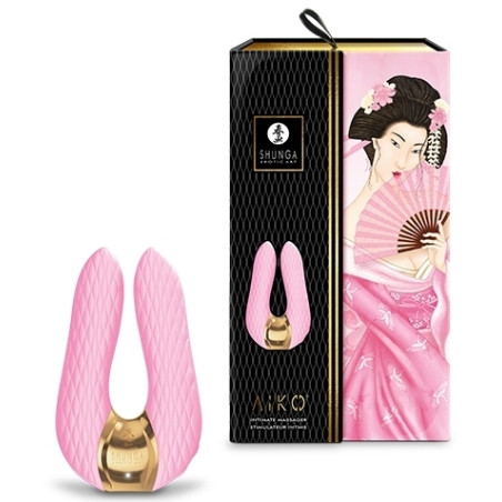 Double stimulateur intime Shunga AIKO Rose