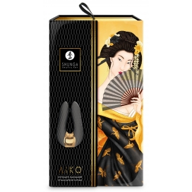Double stimulateur intime Shunga AIKO Noir 2
