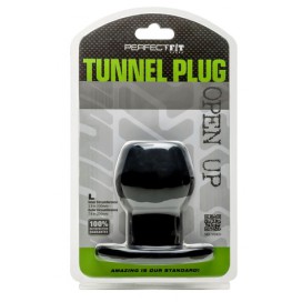 Ass Tunnel Plug Silicone Noir Large 7.6 x 6.2 cm 2