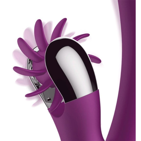 Vibro Rabbit ROTATING DOUBLE 10 x 3.5cm Violet