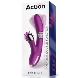 Vibro Rabbit ROTATING DOUBLE 10 x 3.5cm Violet 2