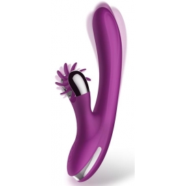 Vibro Rabbit VIBRATING DOUBLE 10 x 3.5cm Violet