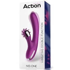 Vibro Rabbit VIBRATING DOUBLE 10 x 3.5cm Violet 2