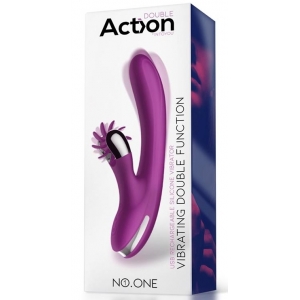Vibro Rabbit VIBRATING DOUBLE 10 x 3.5cm Violet