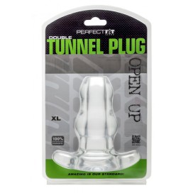 Double Tunnel Plug Extra-Large 14 x 7.8 cm Transparent 2