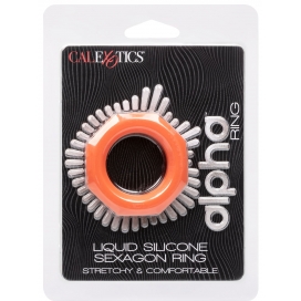 Cockring Silicone SEXAGON Alpha 37mm Orange 2