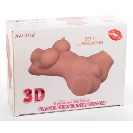 Mastubateur Corps avec Seins FUCKY POWER Vagin-Anus