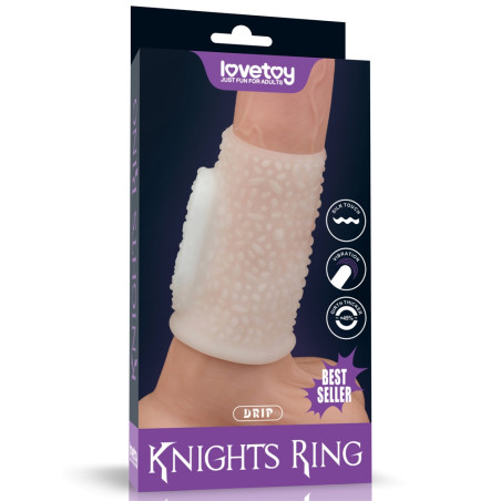 Gaine de pénis vibrante KNIGHTS RING Drip 10cm