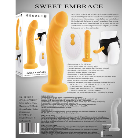 Gode ceinture vibrant SWEET EMBRACE 16 x 3.6cm