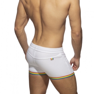 Short RAINBOW TAPE Addicted Blanc