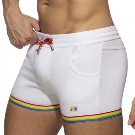 Short RAINBOW TAPE Addicted Blanc