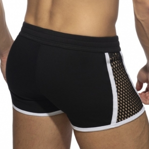 Short MESH STRIPED Noir-Blanc