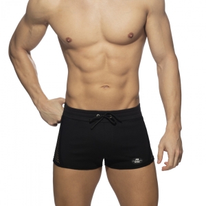 Short MESH STRIPED Noir