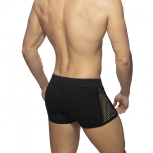 Short MESH STRIPED Noir