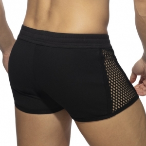Short MESH STRIPED Noir