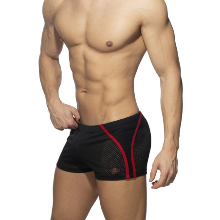 Short COMBI MESH Noir-Rouge