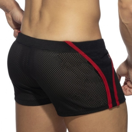 Short COMBI MESH Noir-Rouge