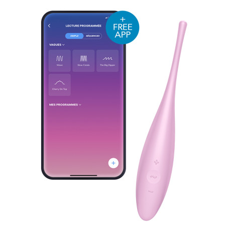 Stimulateur connecté TWIRLING JOY Satisfyer 17cm Rose