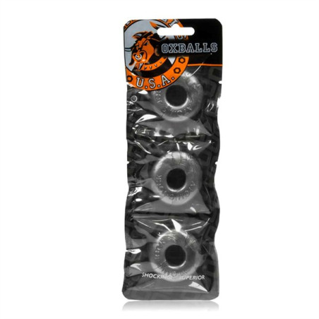 Pack de 3 cockrings Oxballs Gris 15mm