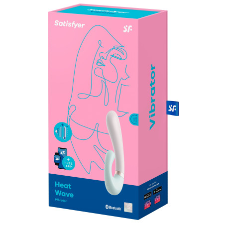 Stimulateur Point G connecté HEAT WAVE Satisfyer 14 x 3.5cm Menthe