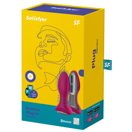 Plug vibrant connecté ROTATOR PLUG Satisfyer 10 x 4cm Fuchsia