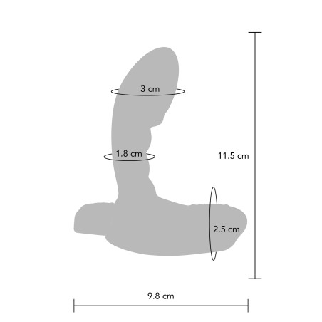 Plug prostatique Vibrant HEROIC P-SPOT 8 x 3cm