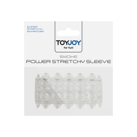 Gaine de pénis perlée POWER STRETCHY 7cm Transparente 2