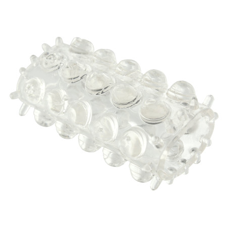 Gaine de pénis perlée POWER STRETCHY 7cm Transparente
