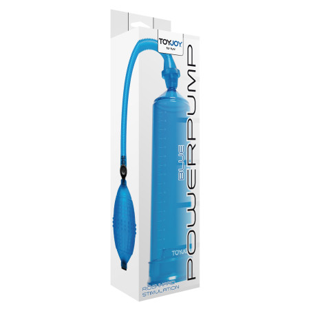 Pompe à pénis POWERPUMP 20 x 5.3cm Bleue