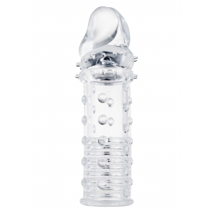 Gaine de pénis STUD SLEEVE 15 x 4.2cm Transparente