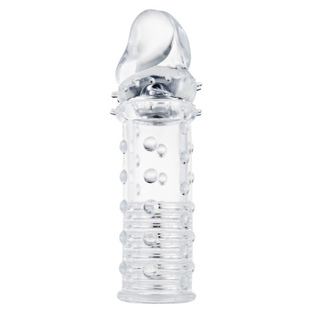 Gaine de pénis STUD SLEEVE 15 x 4.2cm Transparente
