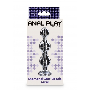 Plug Bijou DIAMOND STAR BEADS L 12 x 2.9cm